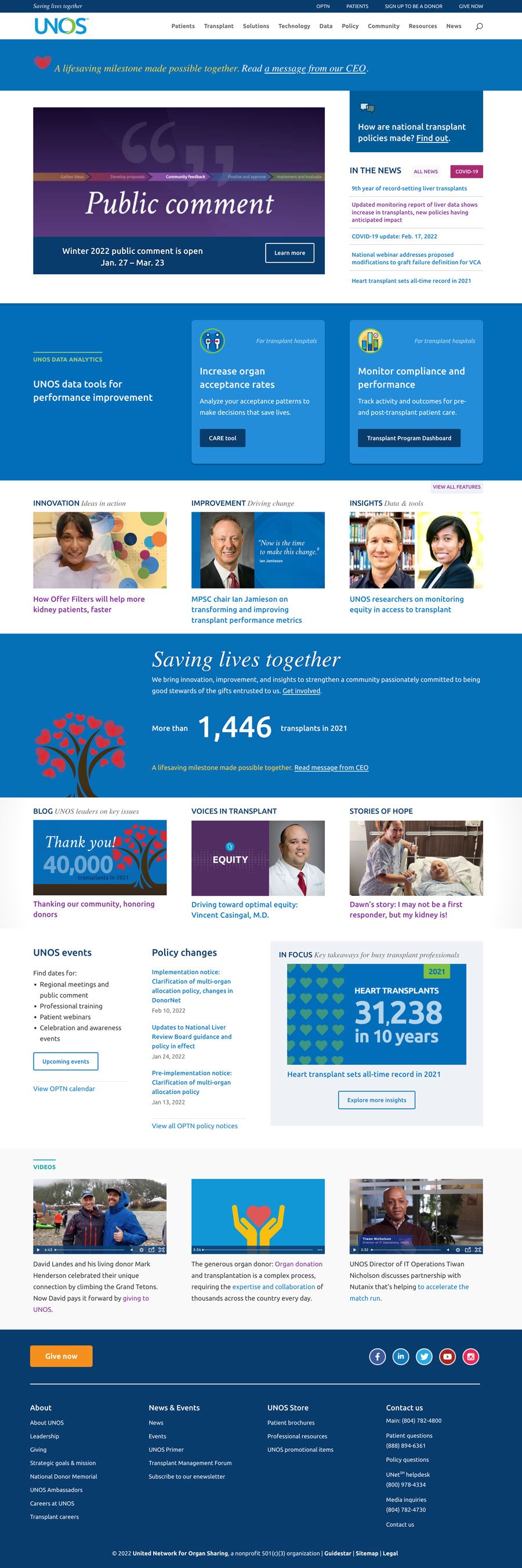 Before view of homepage